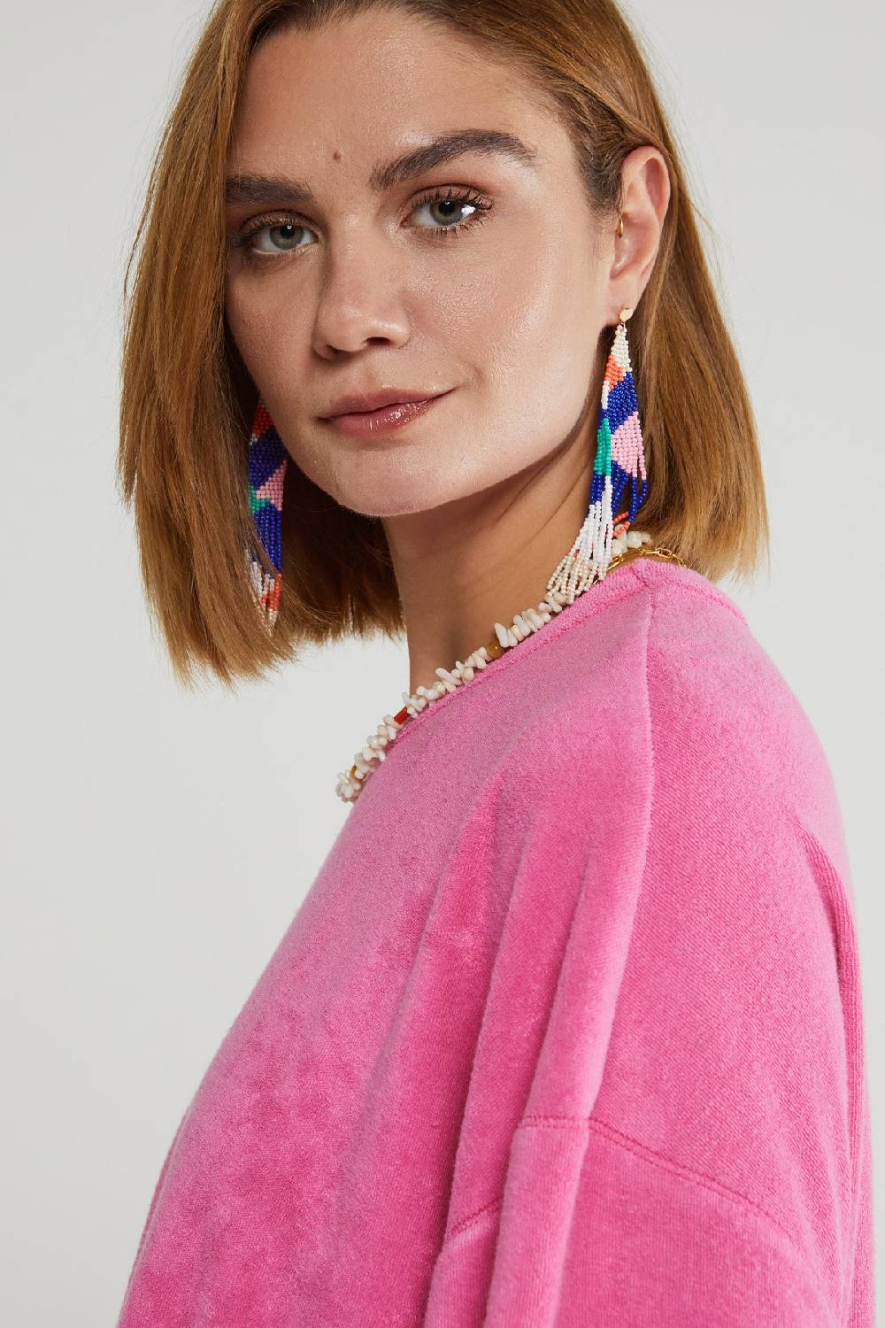 Ottod'Ame Terrycloth Sweatshirt With 3/4 Sleeves