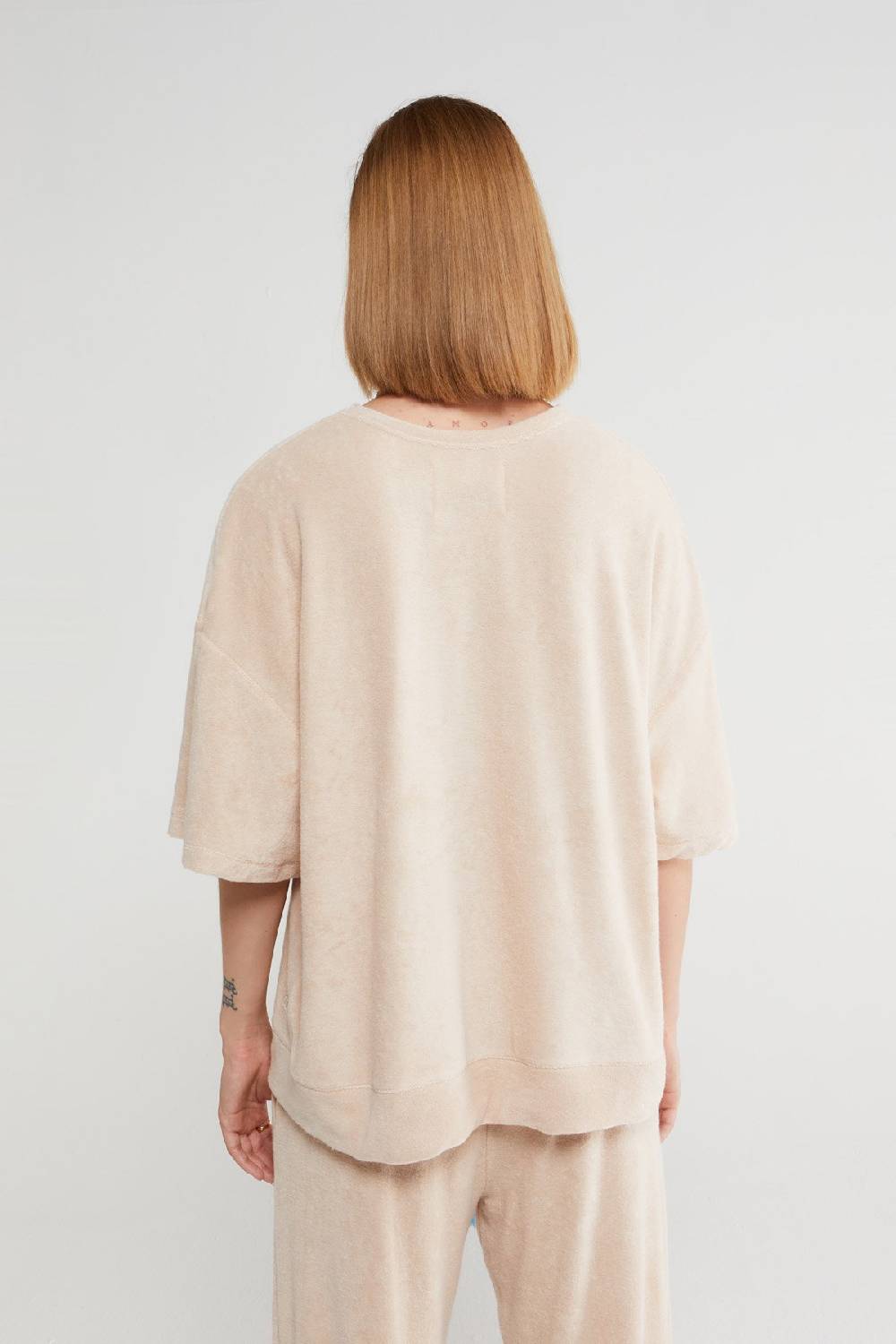 Ottod'Ame Terrycloth Sweatshirt With 3/4 Sleeves