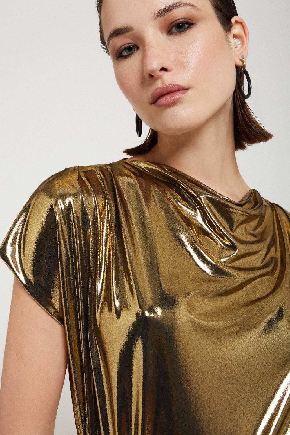 Ottod'Ame Top With Vinyl Effect