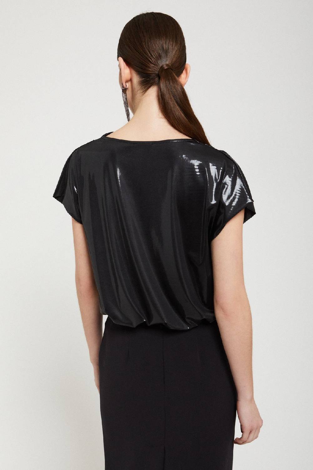 Ottod'Ame Top With Vinyl Effect