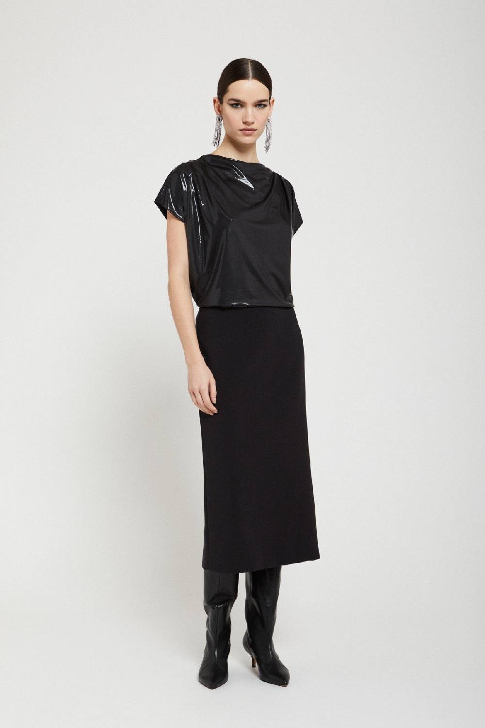 ottod'Ame Top with vinyl effect