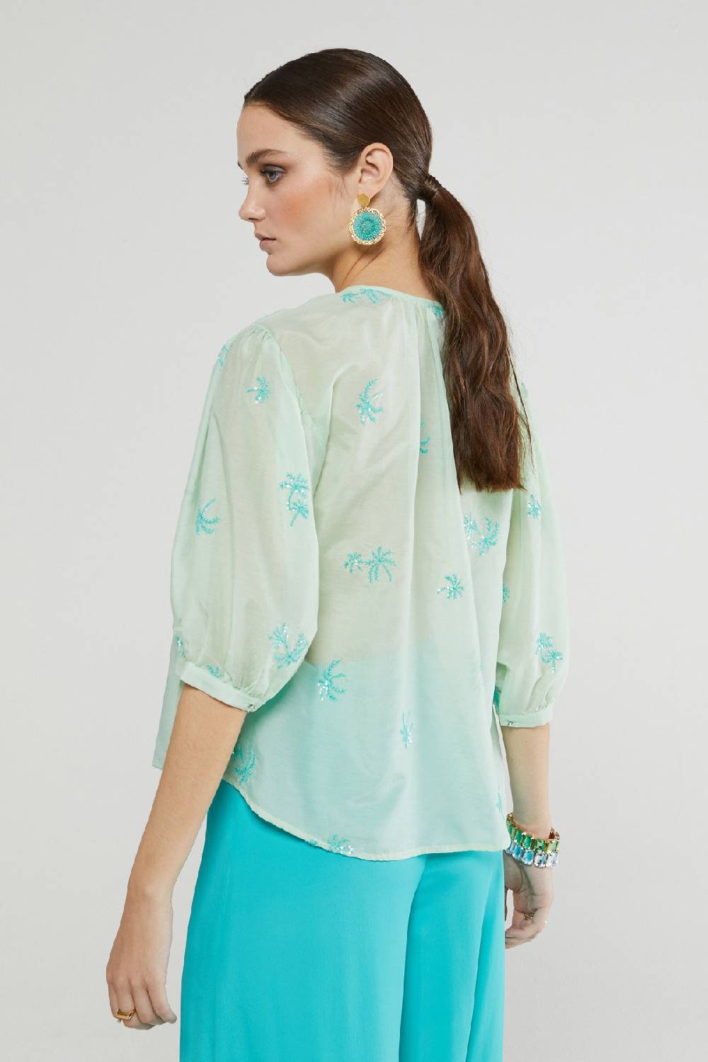 Ottod'Ame Transparent Shirt With Embroideries