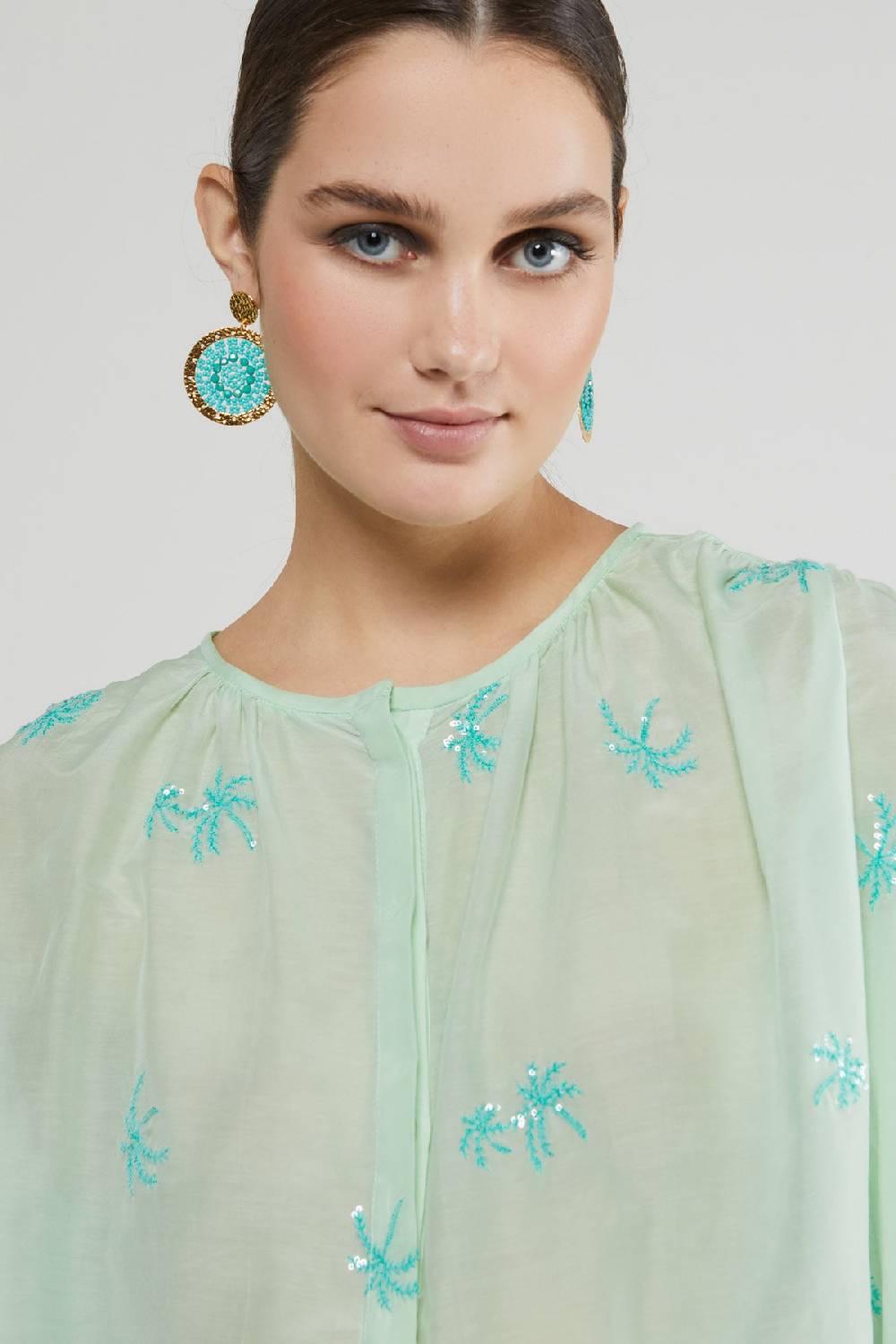 Ottod'Ame Transparent Shirt With Embroideries