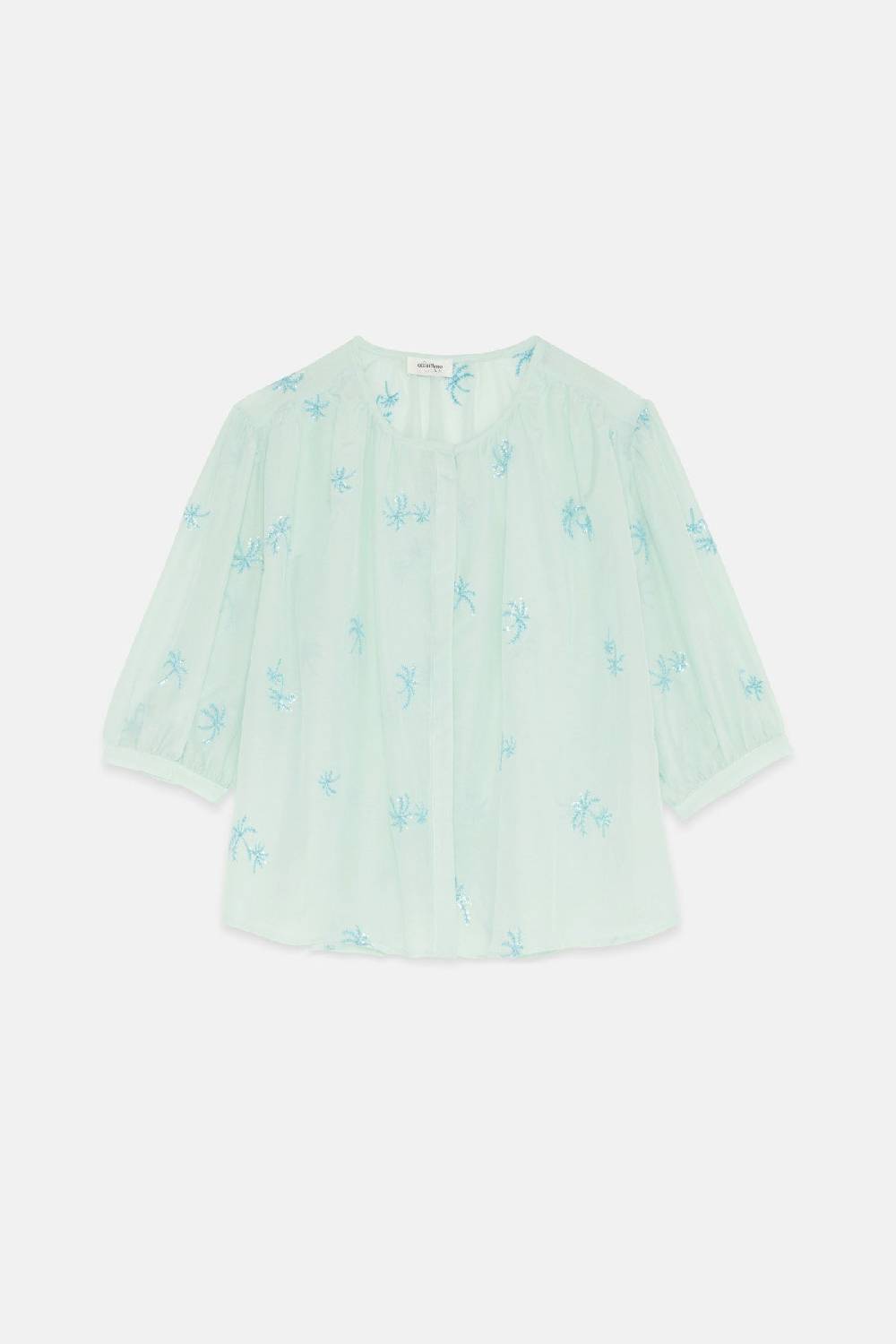Ottod'Ame Transparent Shirt With Embroideries
