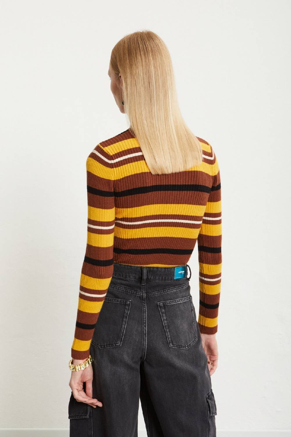 Ottod'Ame Turtleneck Jumper With Stripes