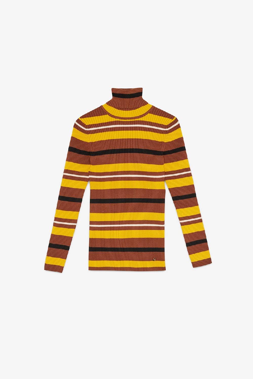 Ottod'Ame Turtleneck Jumper With Stripes