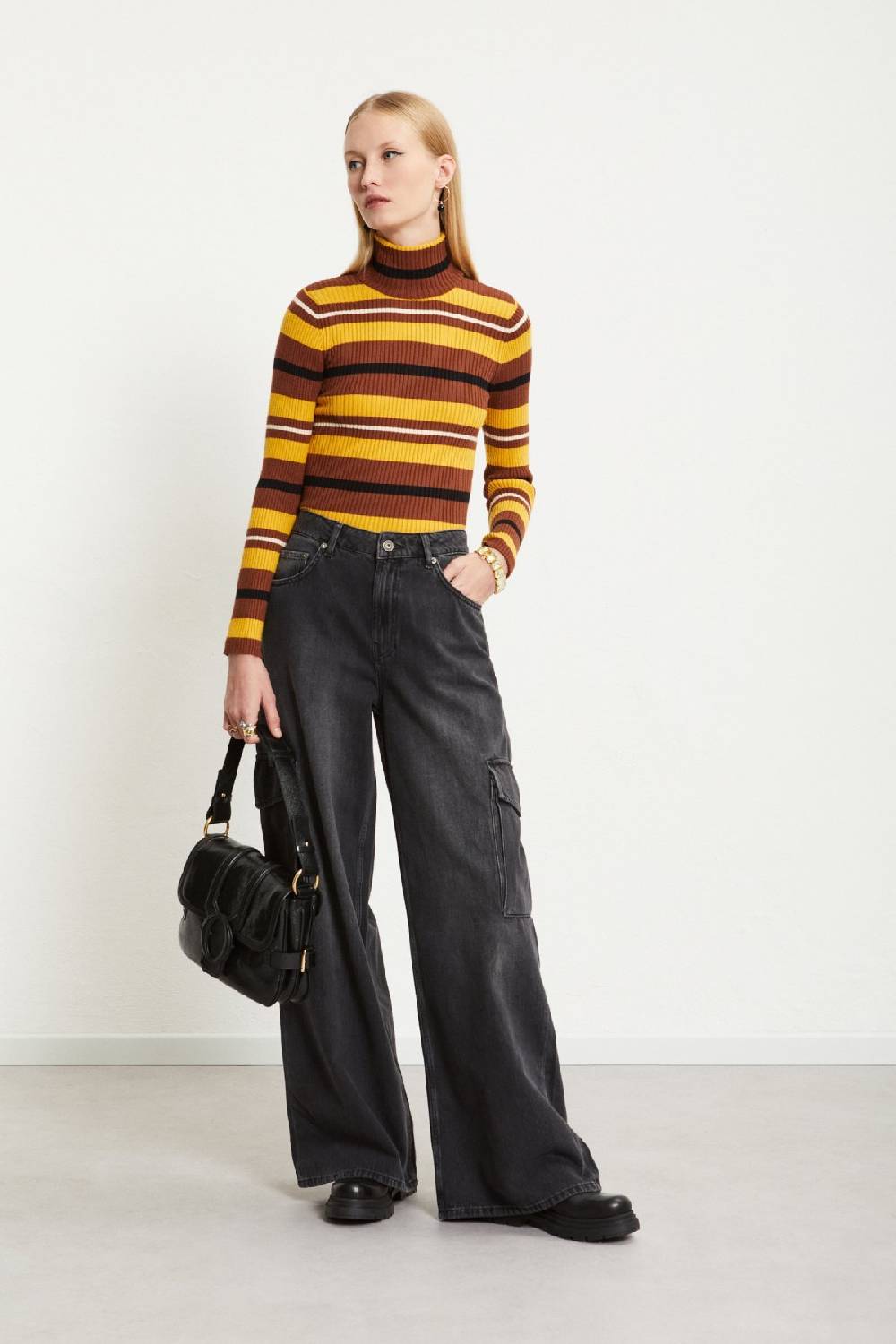 ottod'Ame Turtleneck jumper with stripes