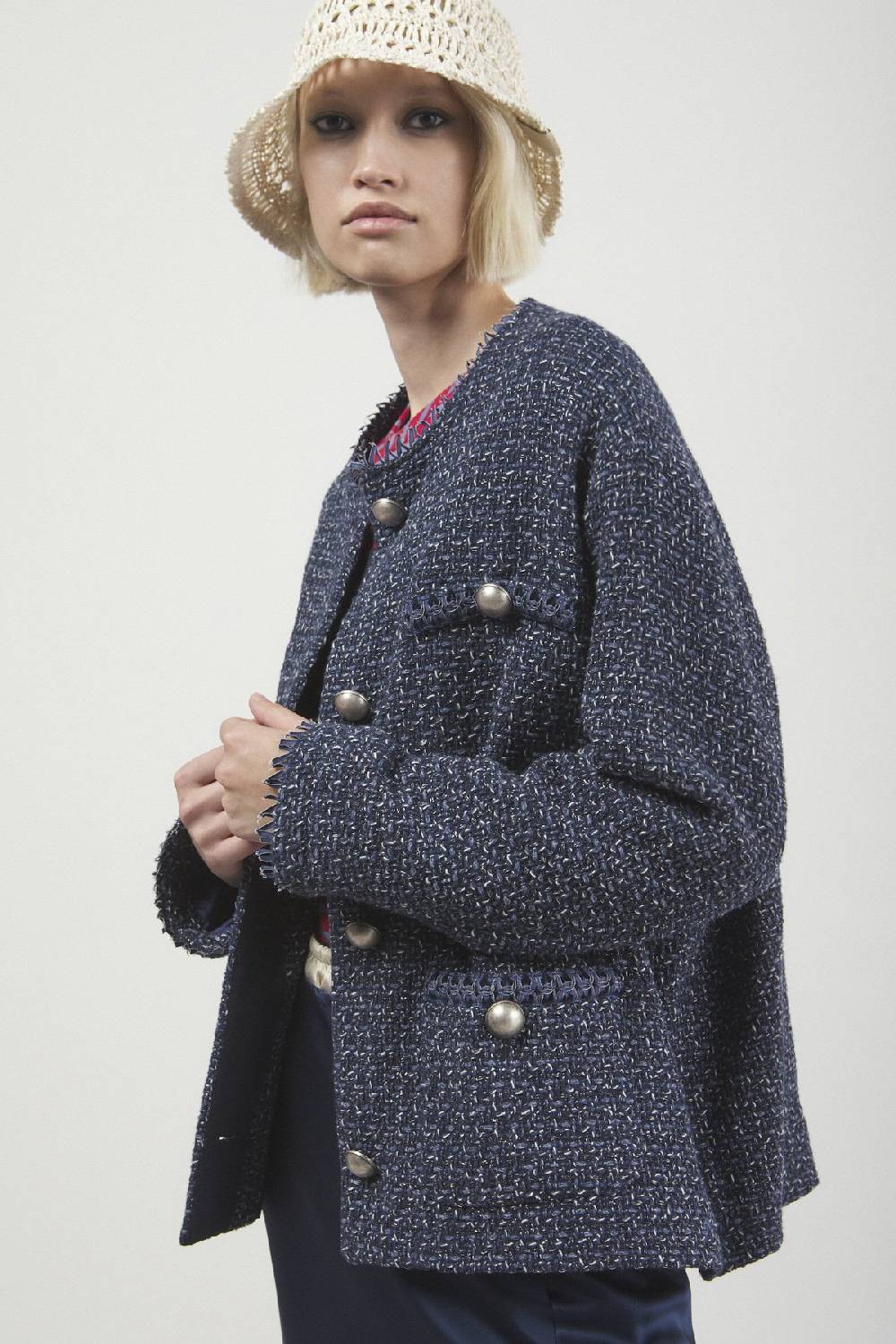 Ottod'Ame Tweed Jacket With Buttons