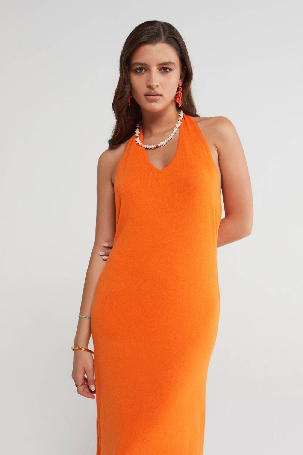 Ottod'Ame V-neck Long Dress