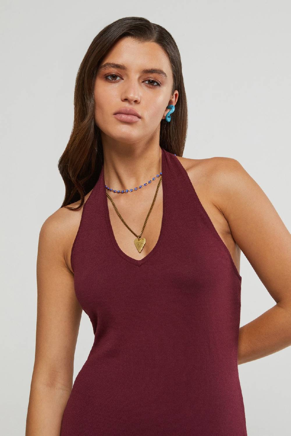 Ottod'Ame V-neck Long Dress