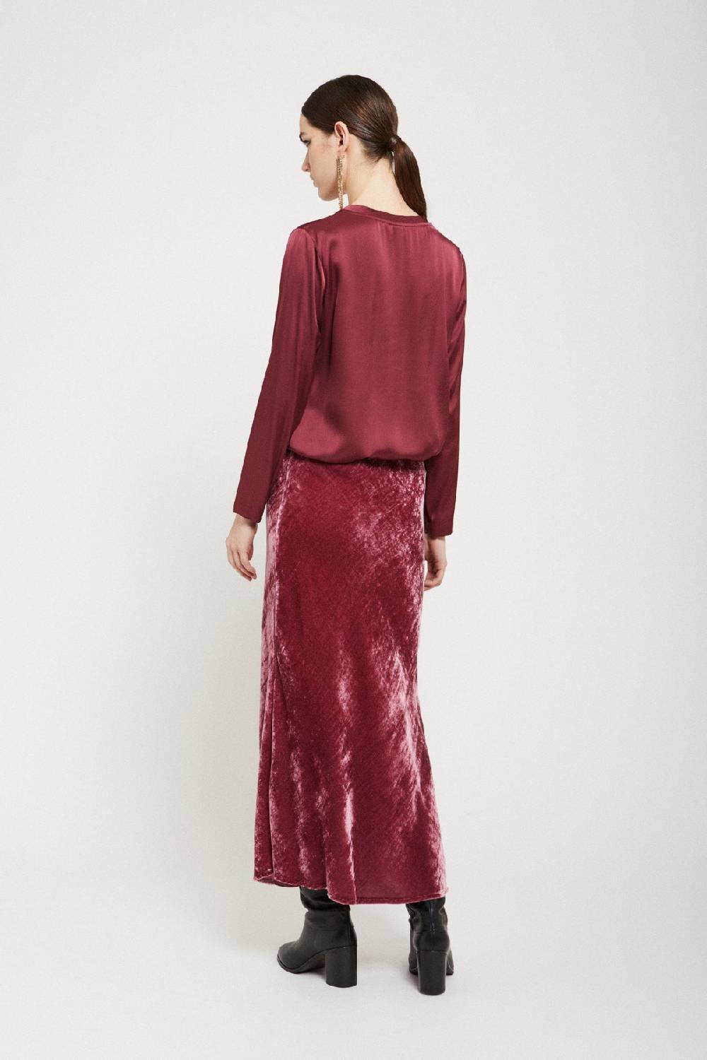 Ottod'Ame Velvet Midi Skirt
