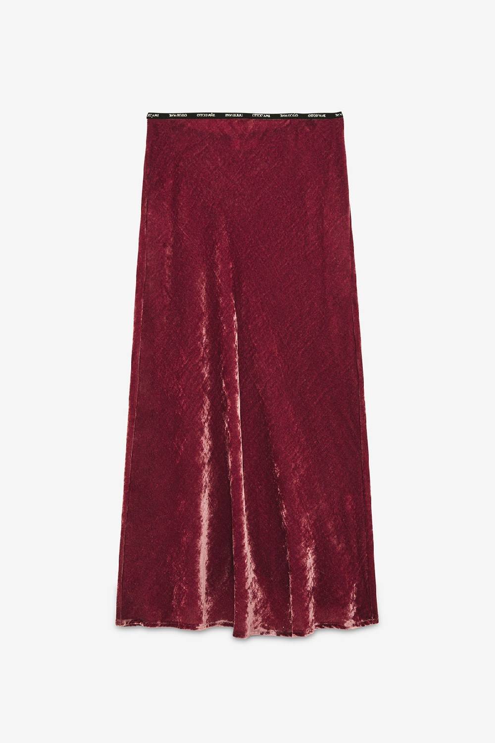 Ottod'Ame Velvet Midi Skirt