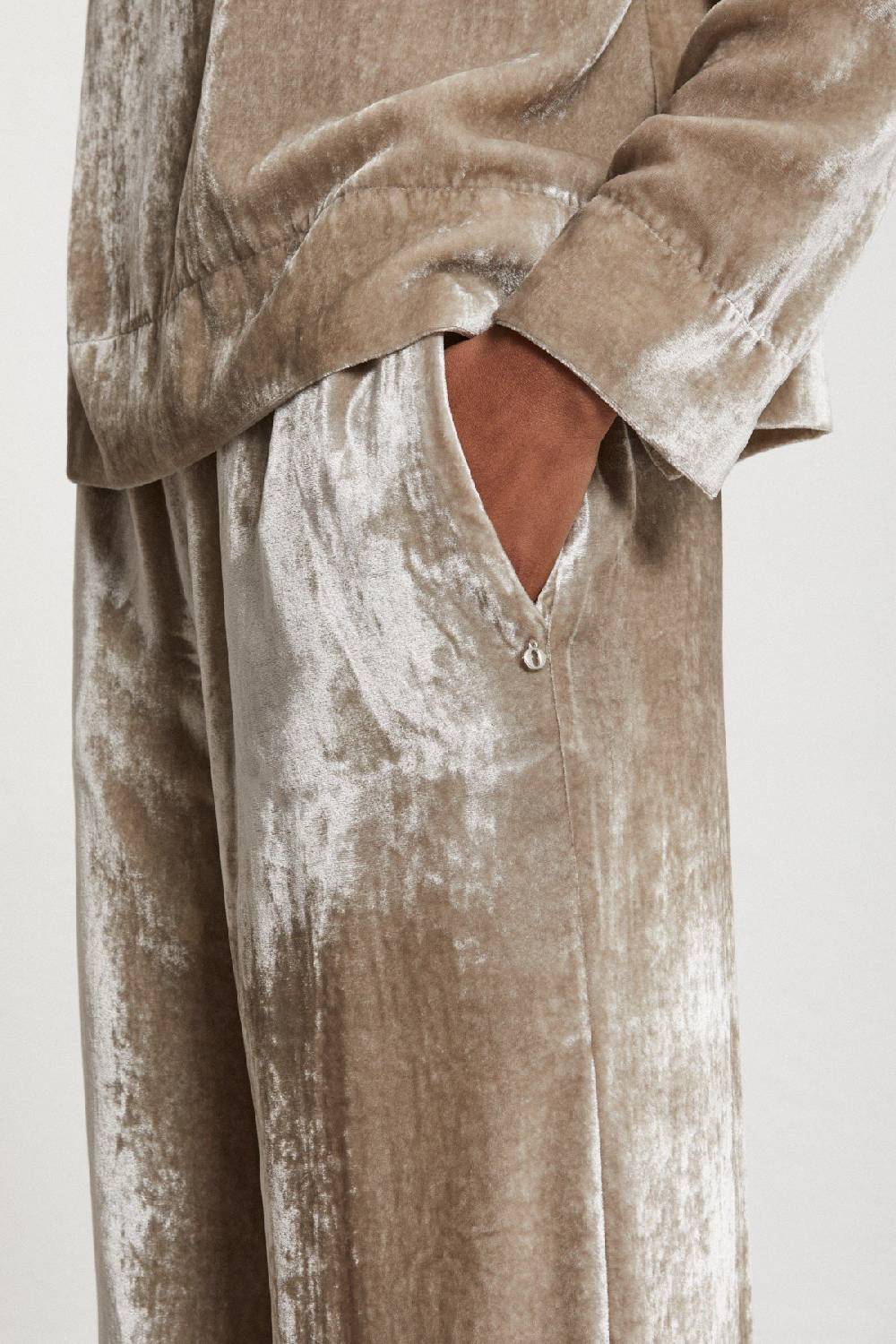 Ottod'Ame Velvet Palazzo Trousers