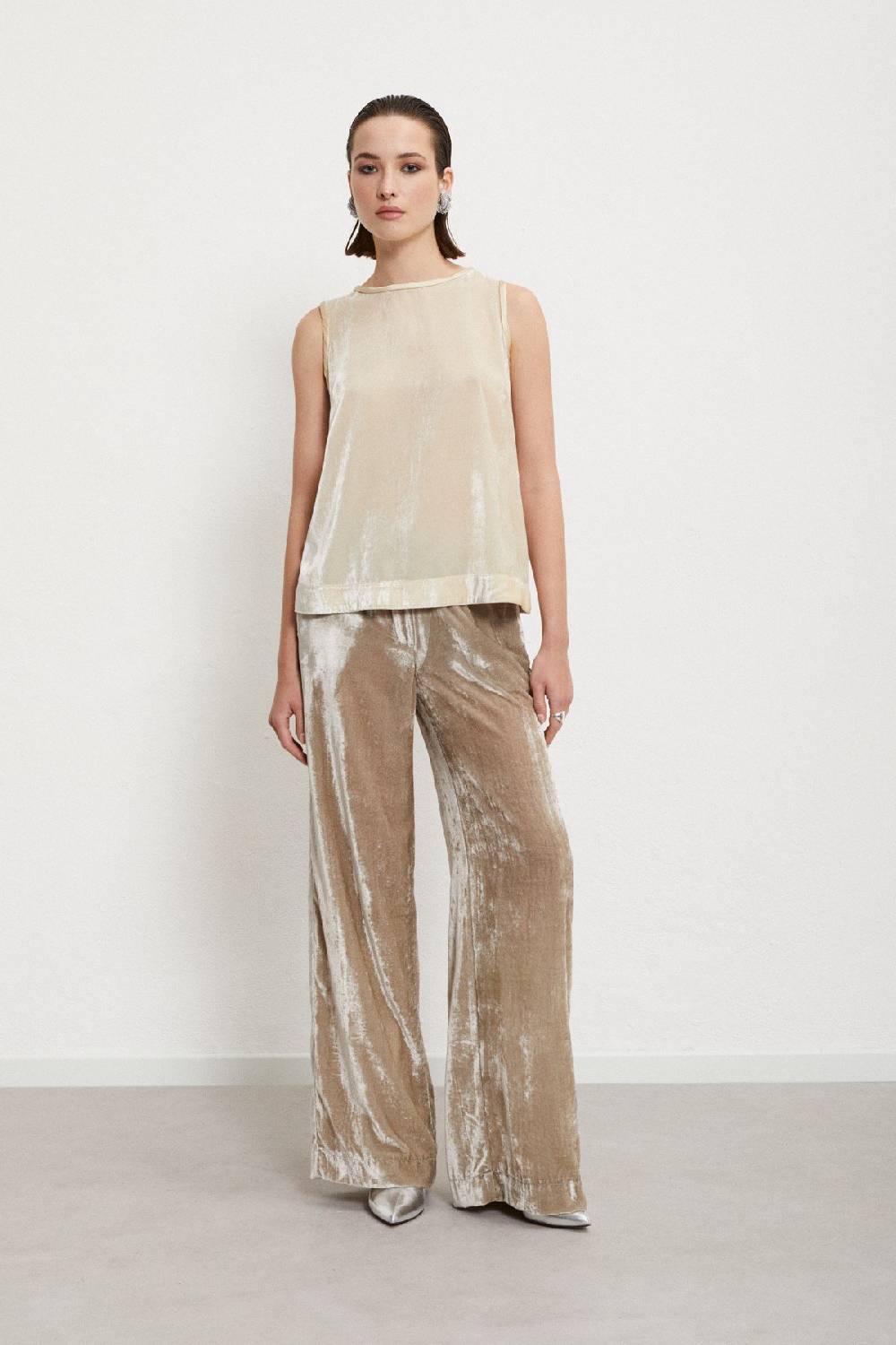 Ottod'Ame Velvet Palazzo Trousers