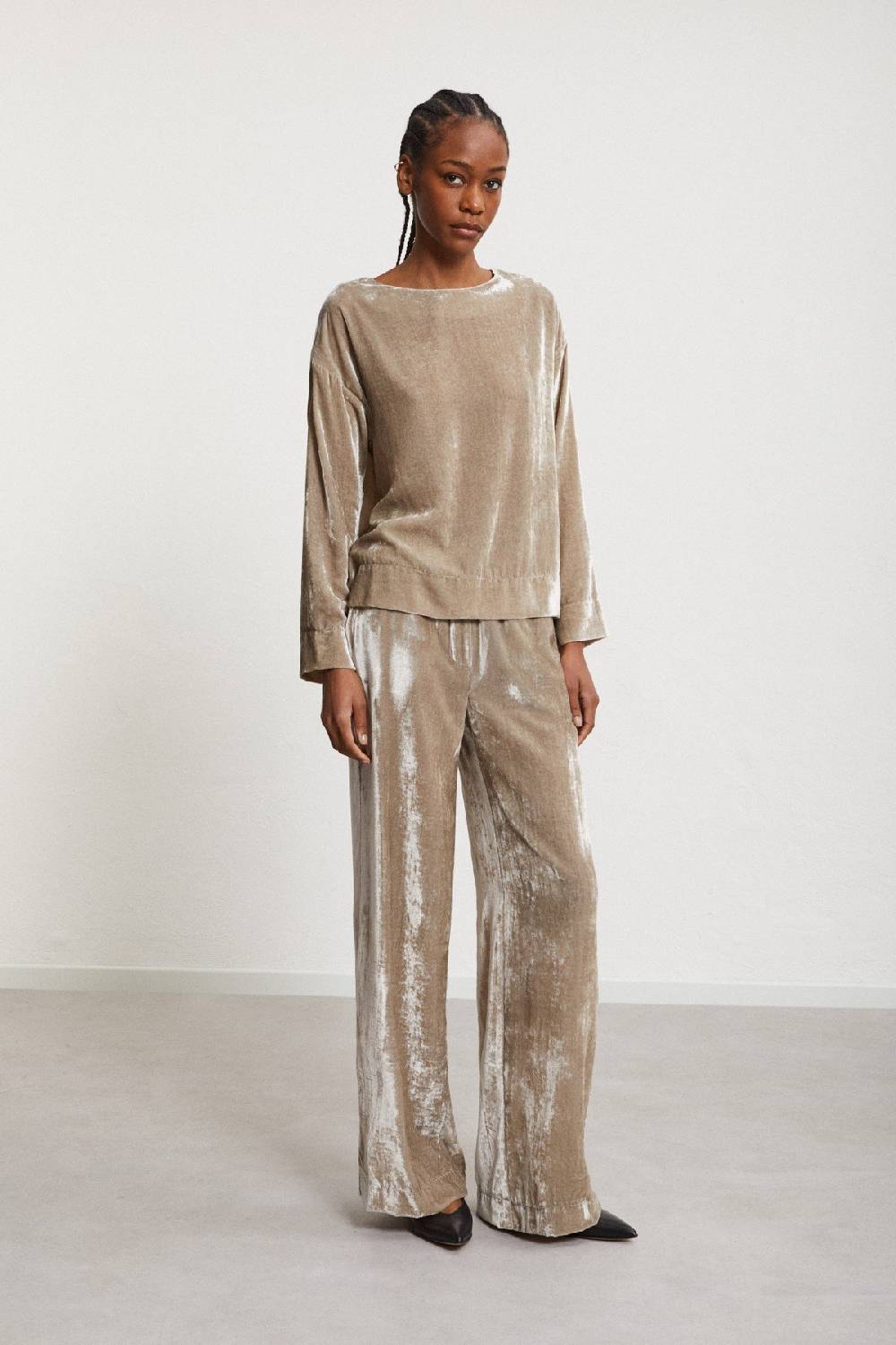 ottod'Ame Velvet palazzo trousers