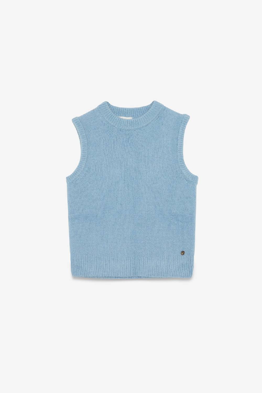 Ottod'Ame Vest With Rounded Neck