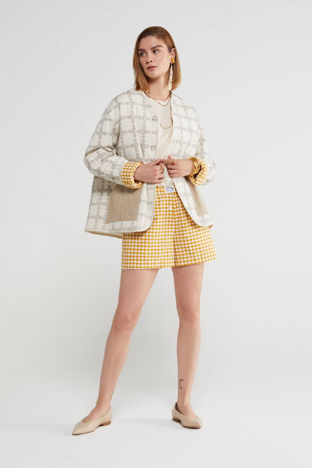 Ottod'Ame Vichy Cotton Shorts