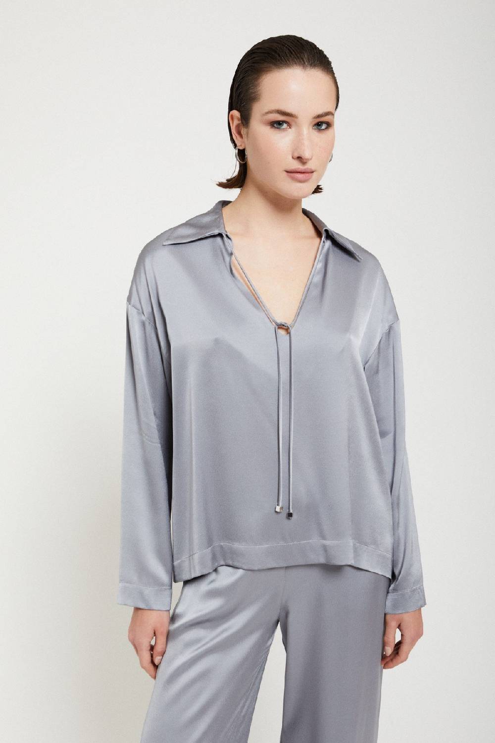 Ottod'Ame Viscose Blouse With Drawstring