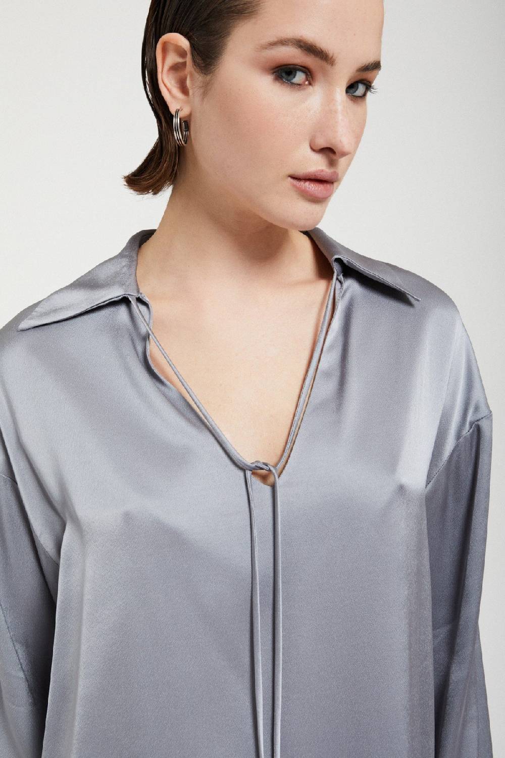 Ottod'Ame Viscose Blouse With Drawstring