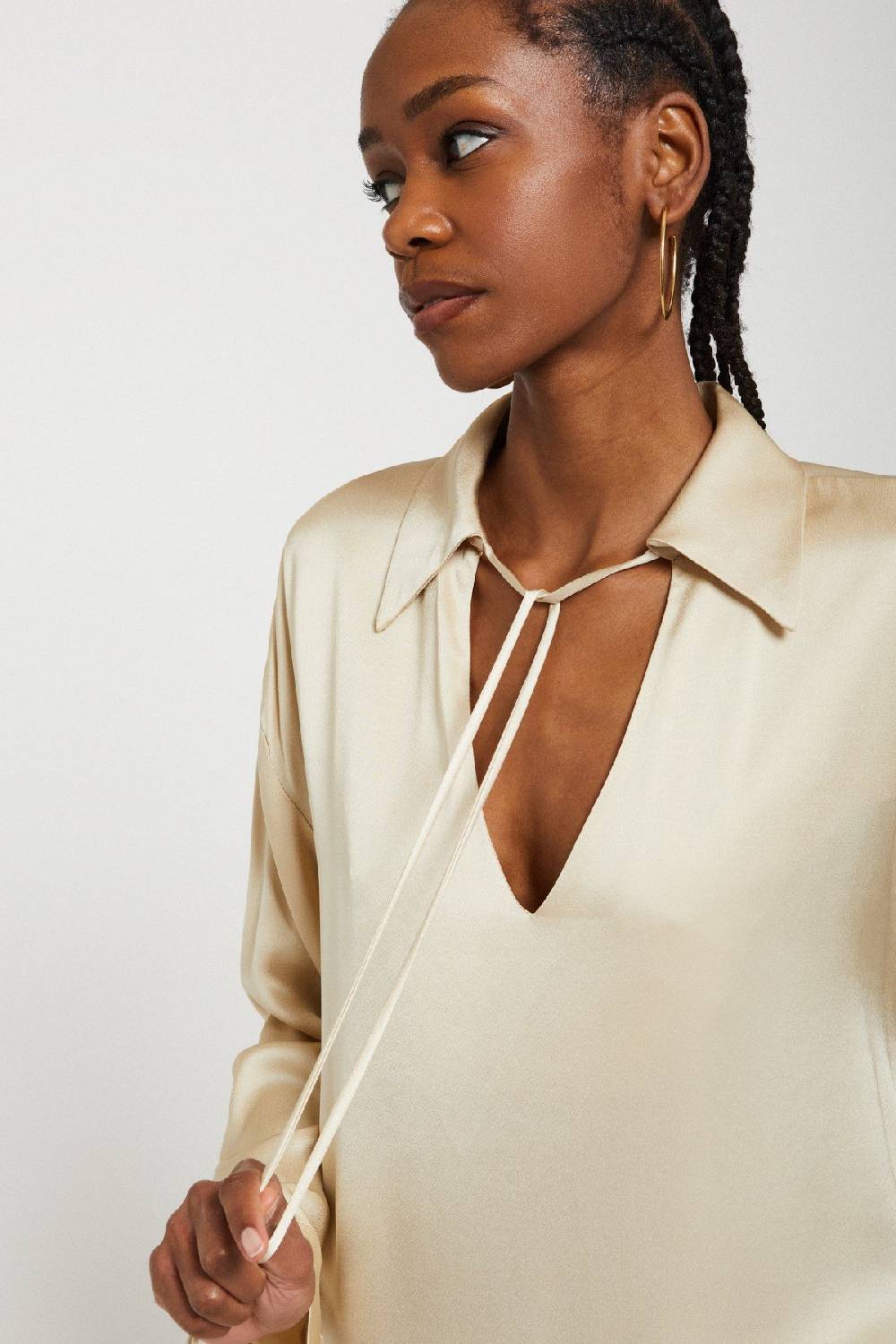 Ottod'Ame Viscose Blouse With Drawstring