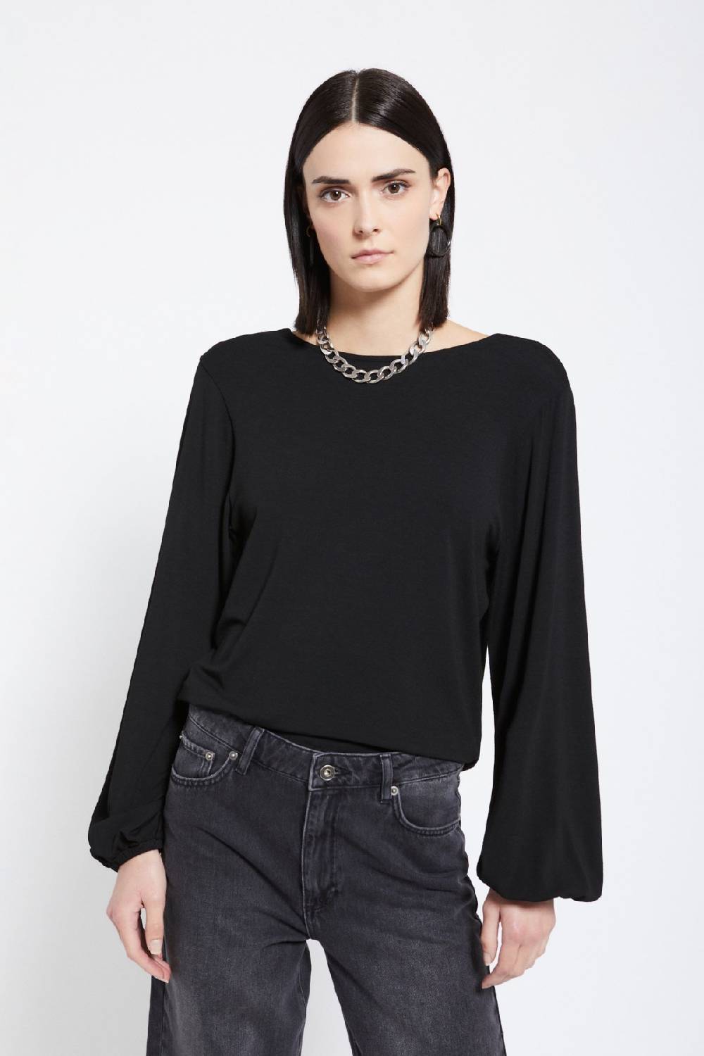 Ottod'Ame Viscose Blouse With Flared Sleeves
