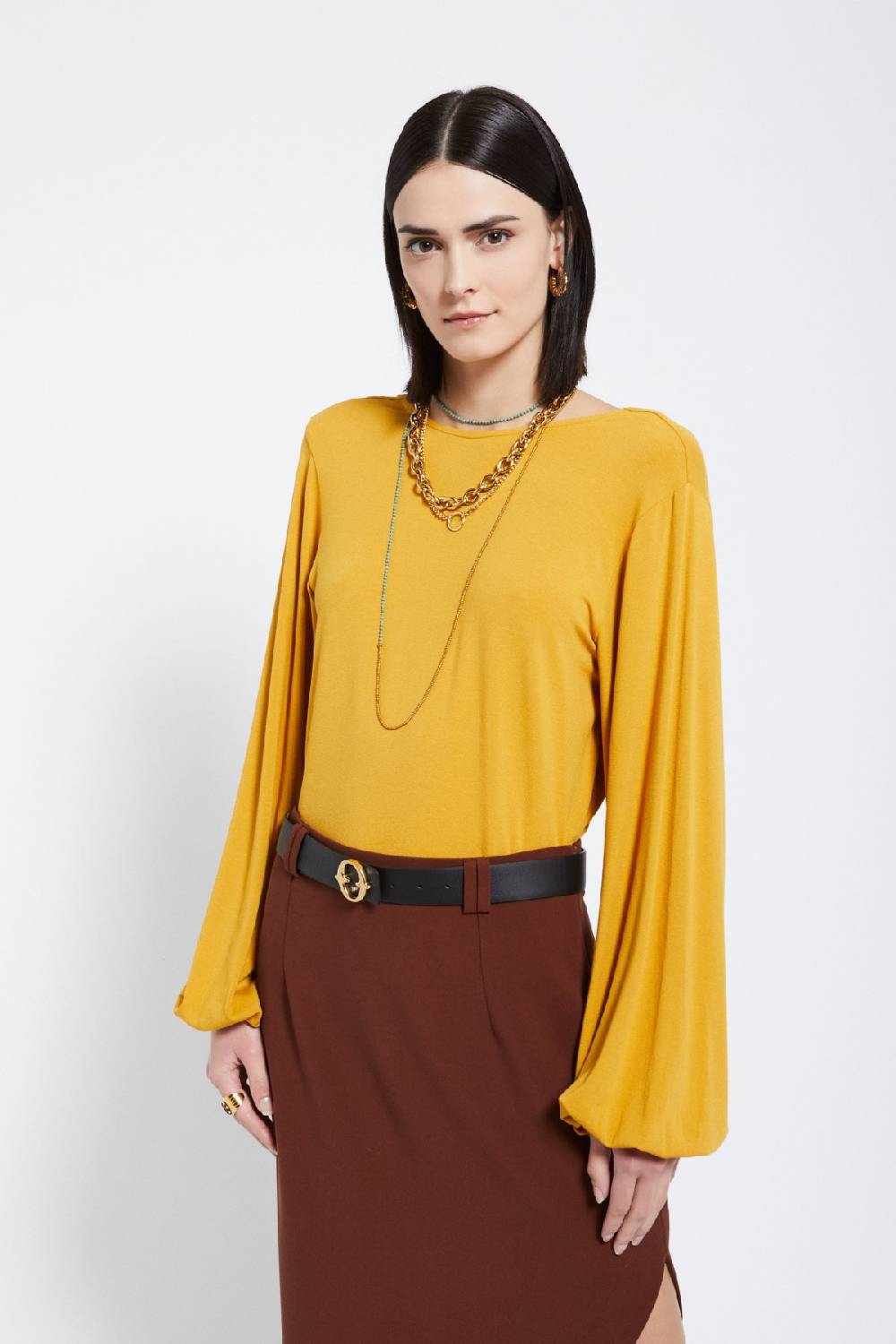 Ottod'Ame Viscose Blouse With Flared Sleeves