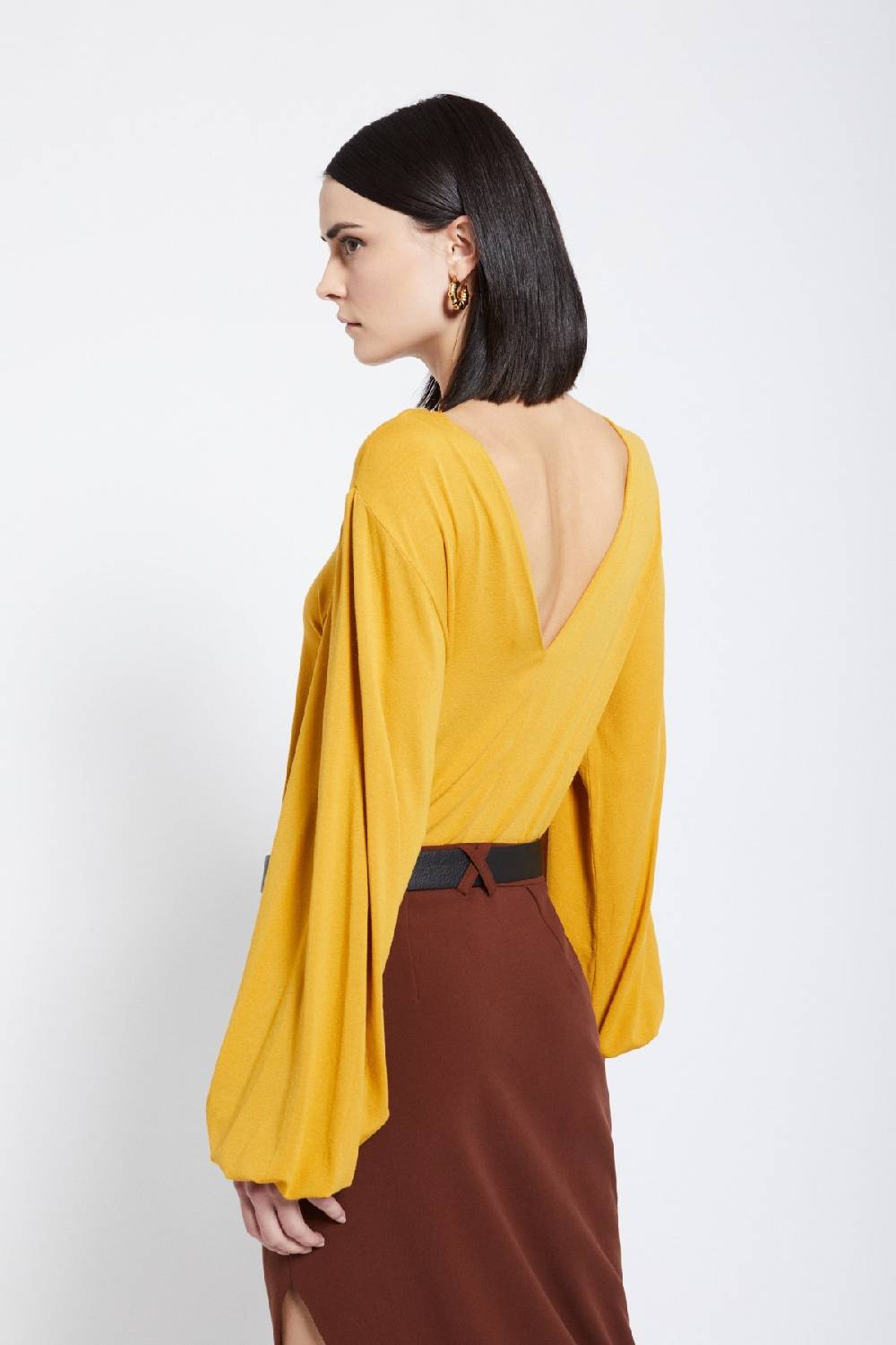 Ottod'Ame Viscose Blouse With Flared Sleeves