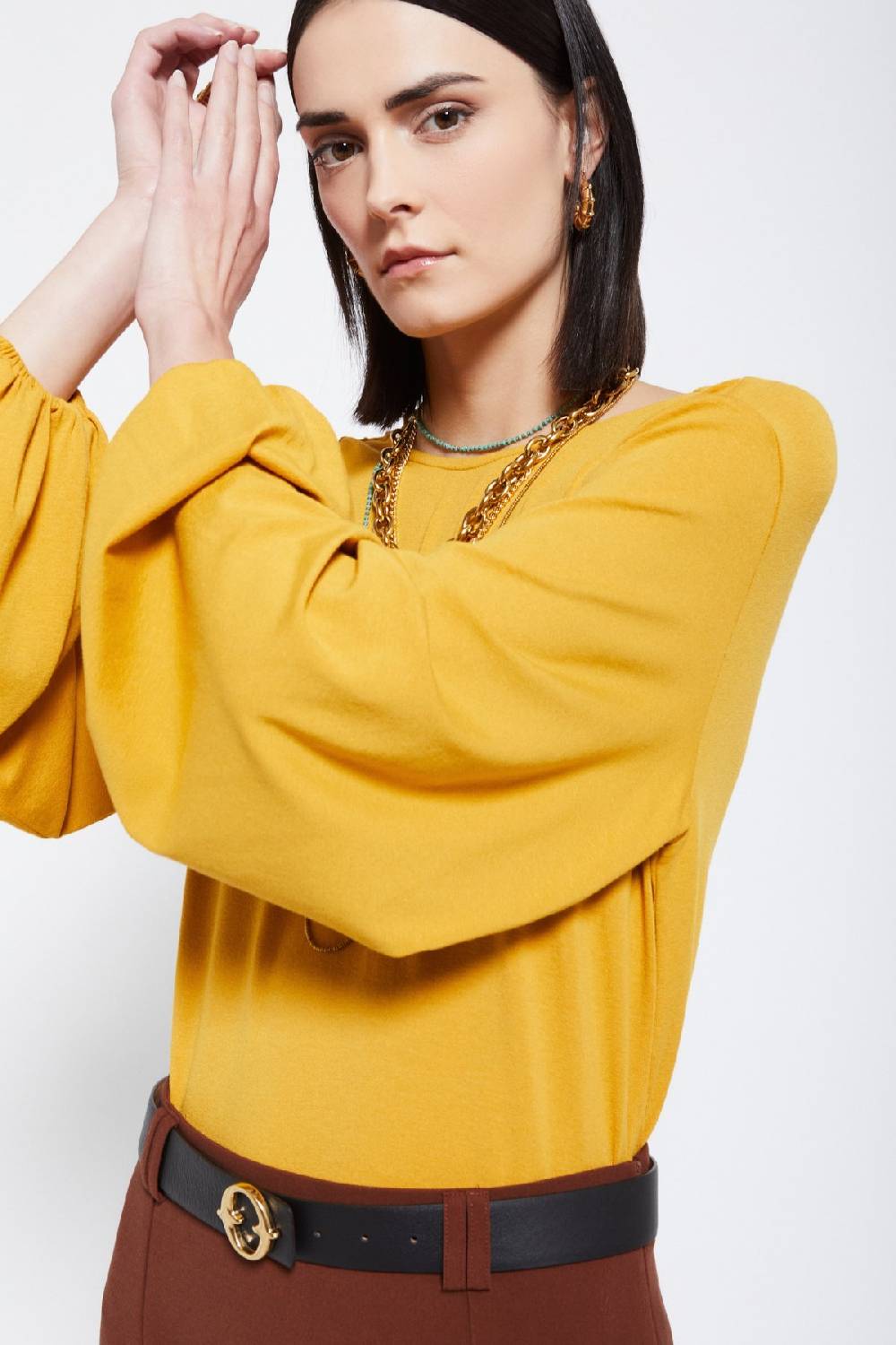 Ottod'Ame Viscose Blouse With Flared Sleeves