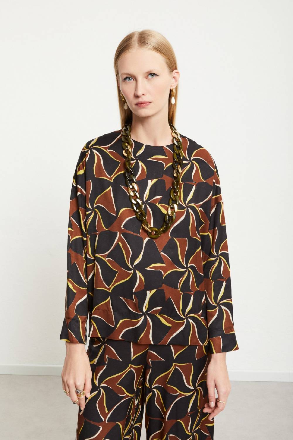 Ottod'Ame Viscose Blouse With Long Sleeves