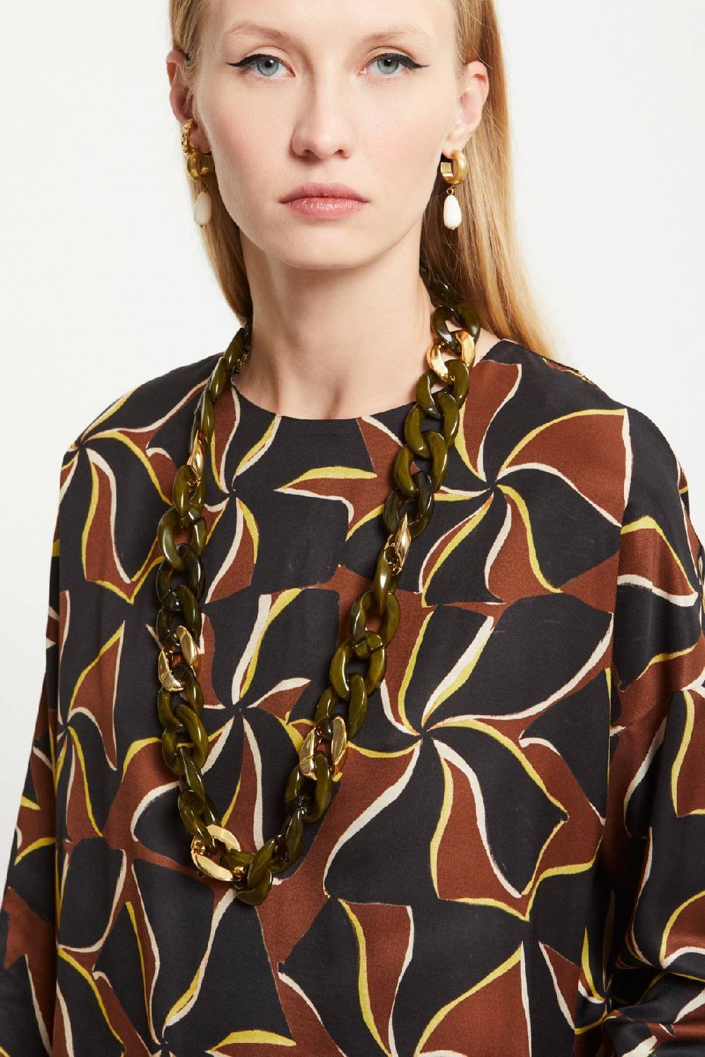 Ottod'Ame Viscose Blouse With Long Sleeves