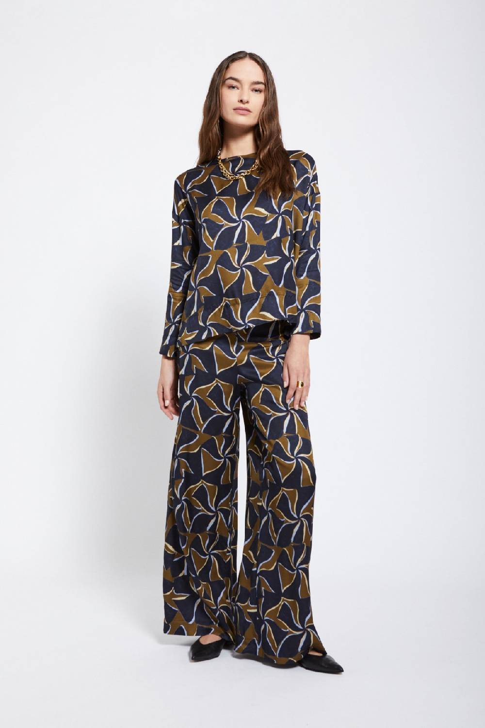 ottod'Ame Viscose blouse with long sleeves