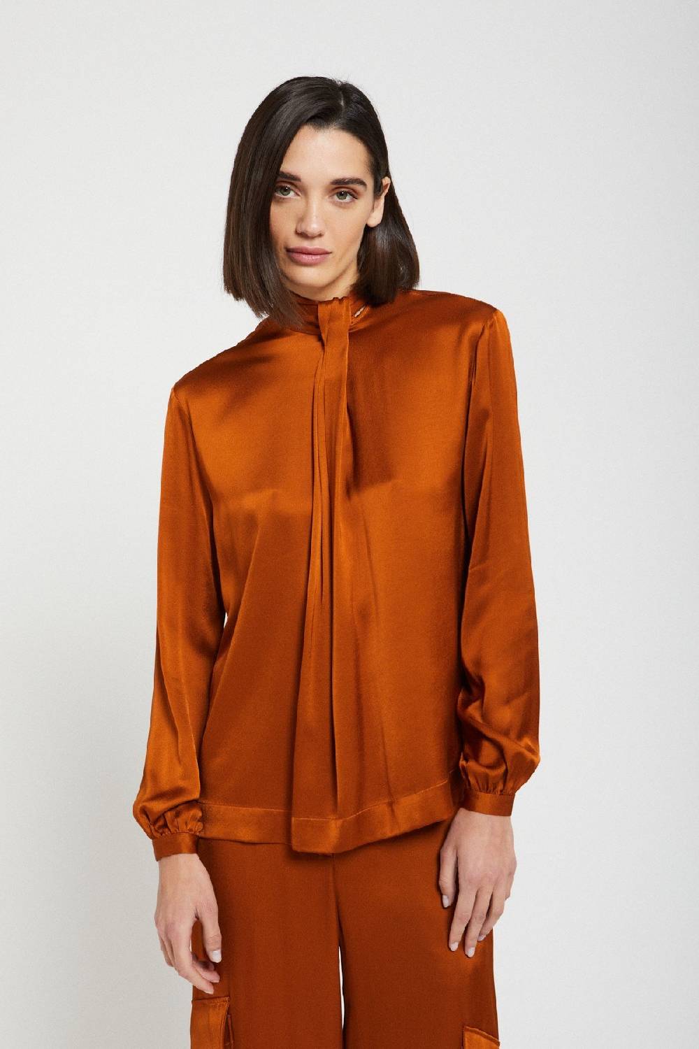 Ottod'Ame Viscose Blouse With Scarf Neck