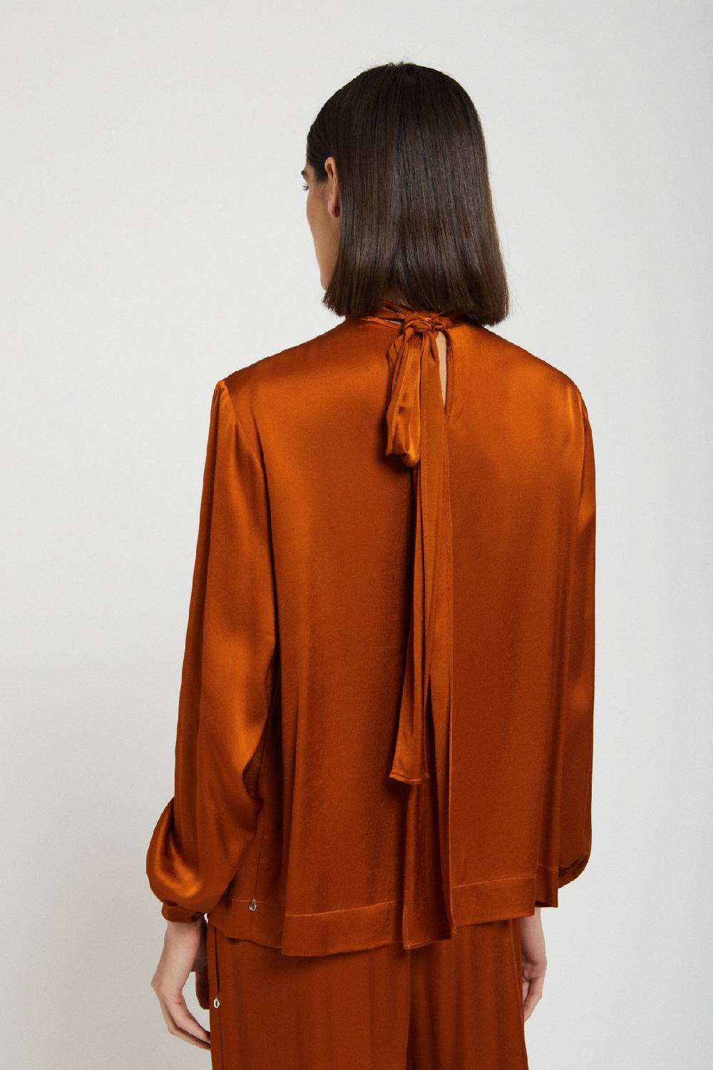 Ottod'Ame Viscose Blouse With Scarf Neck