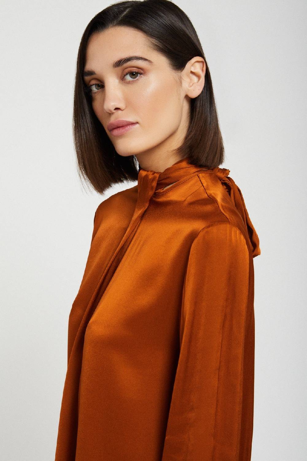 Ottod'Ame Viscose Blouse With Scarf Neck