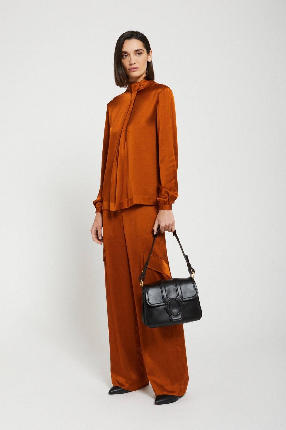 ottod'Ame Viscose blouse with scarf neck