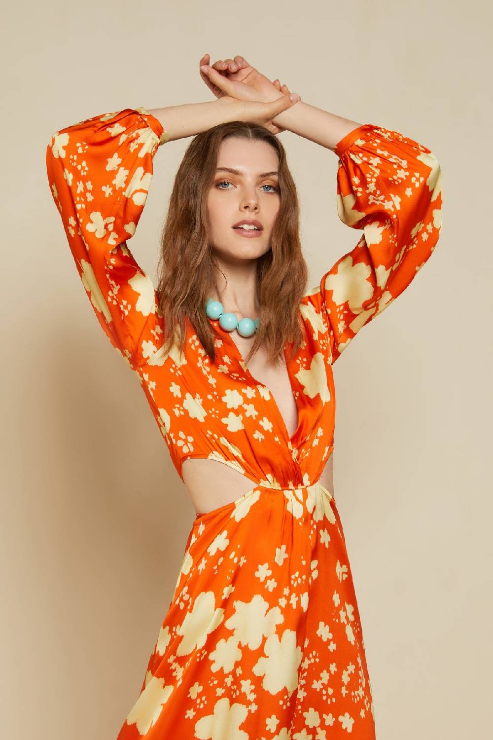 Ottod'Ame Viscose Criss-crossed Long Dress