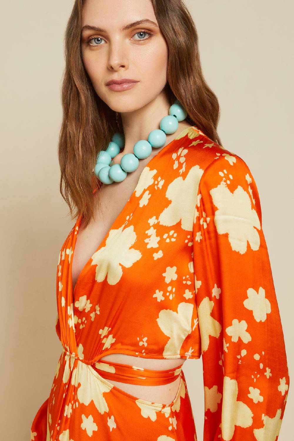 Ottod'Ame Viscose Criss-crossed Long Dress