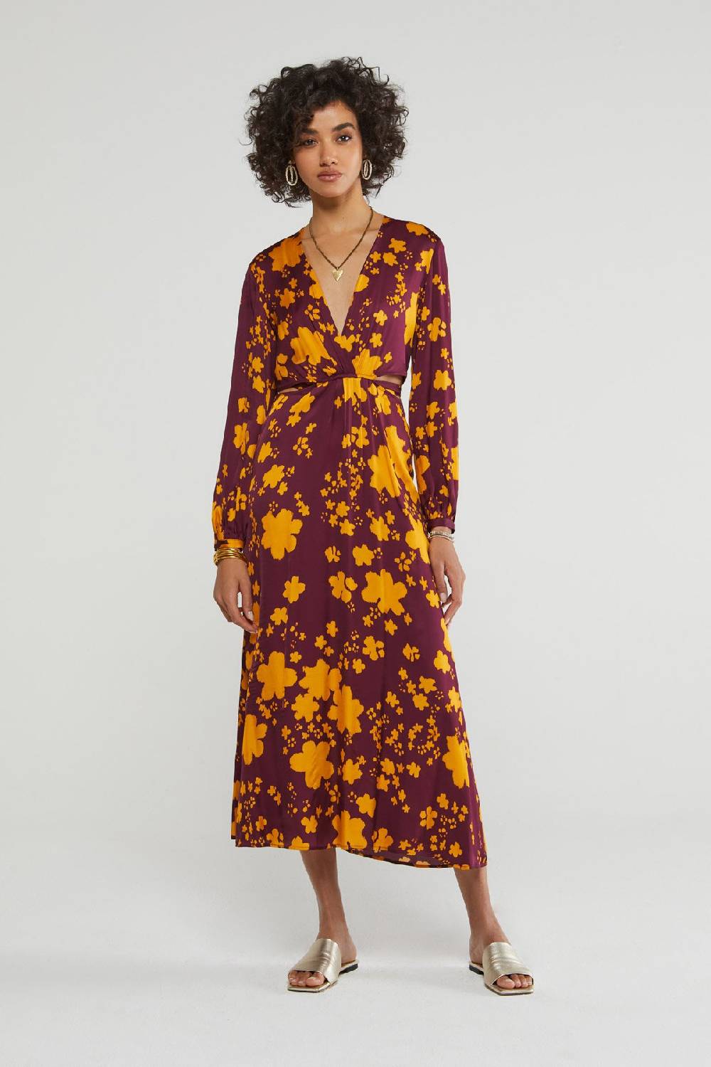 Ottod'Ame Viscose Criss-crossed Long Dress