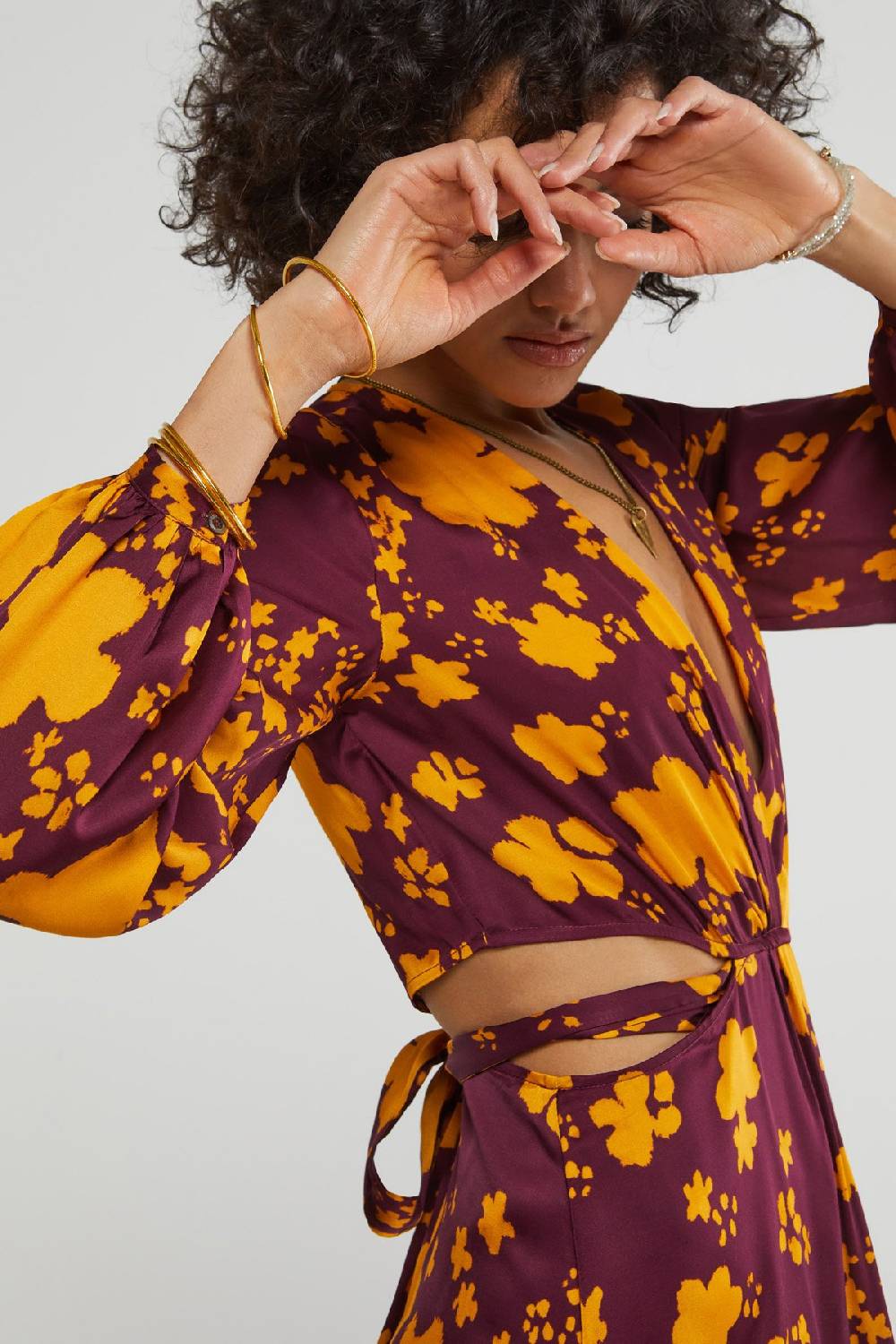 Ottod'Ame Viscose Criss-crossed Long Dress