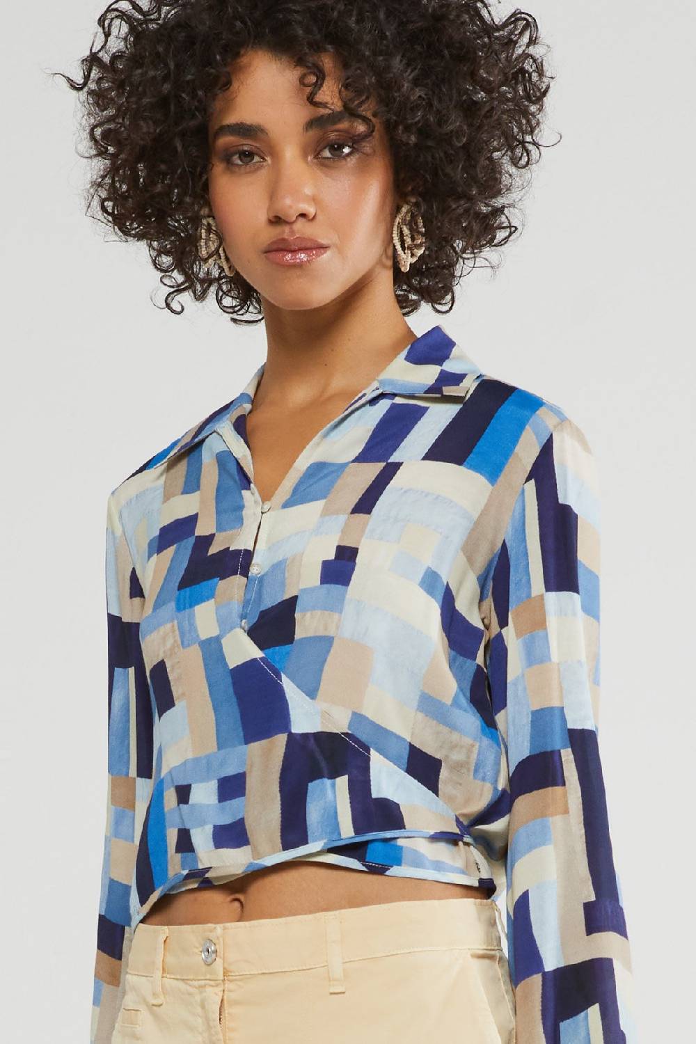 Ottod'Ame Viscose Criss-crossed Sweater