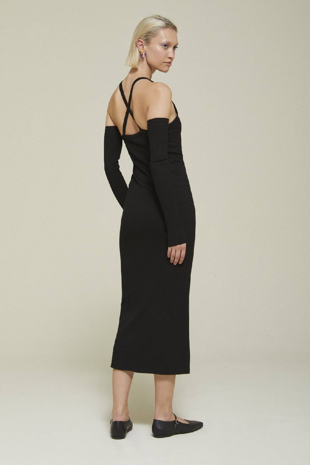 Ottod'Ame Viscose Dress With Bare Shoulders