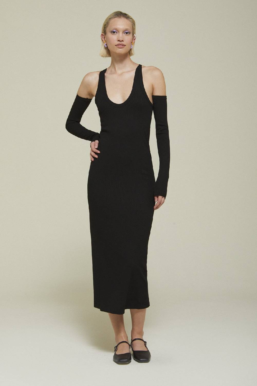 ottod'Ame Viscose dress with bare shoulders