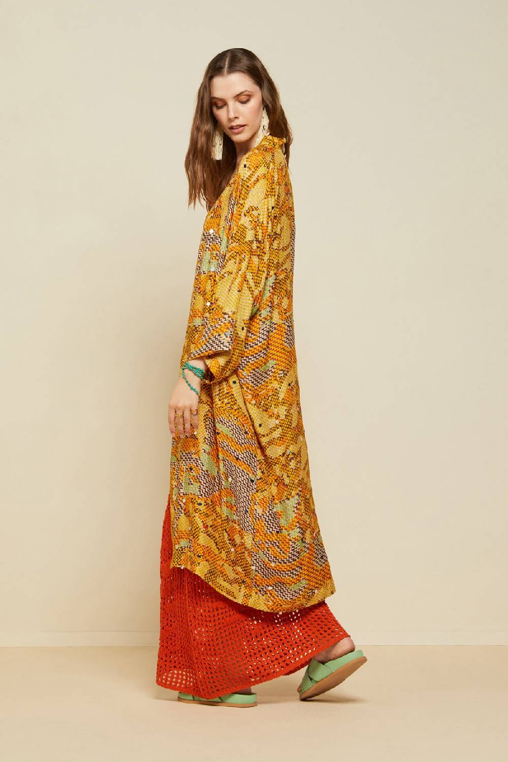 Ottod'Ame Viscose Long Cardigan