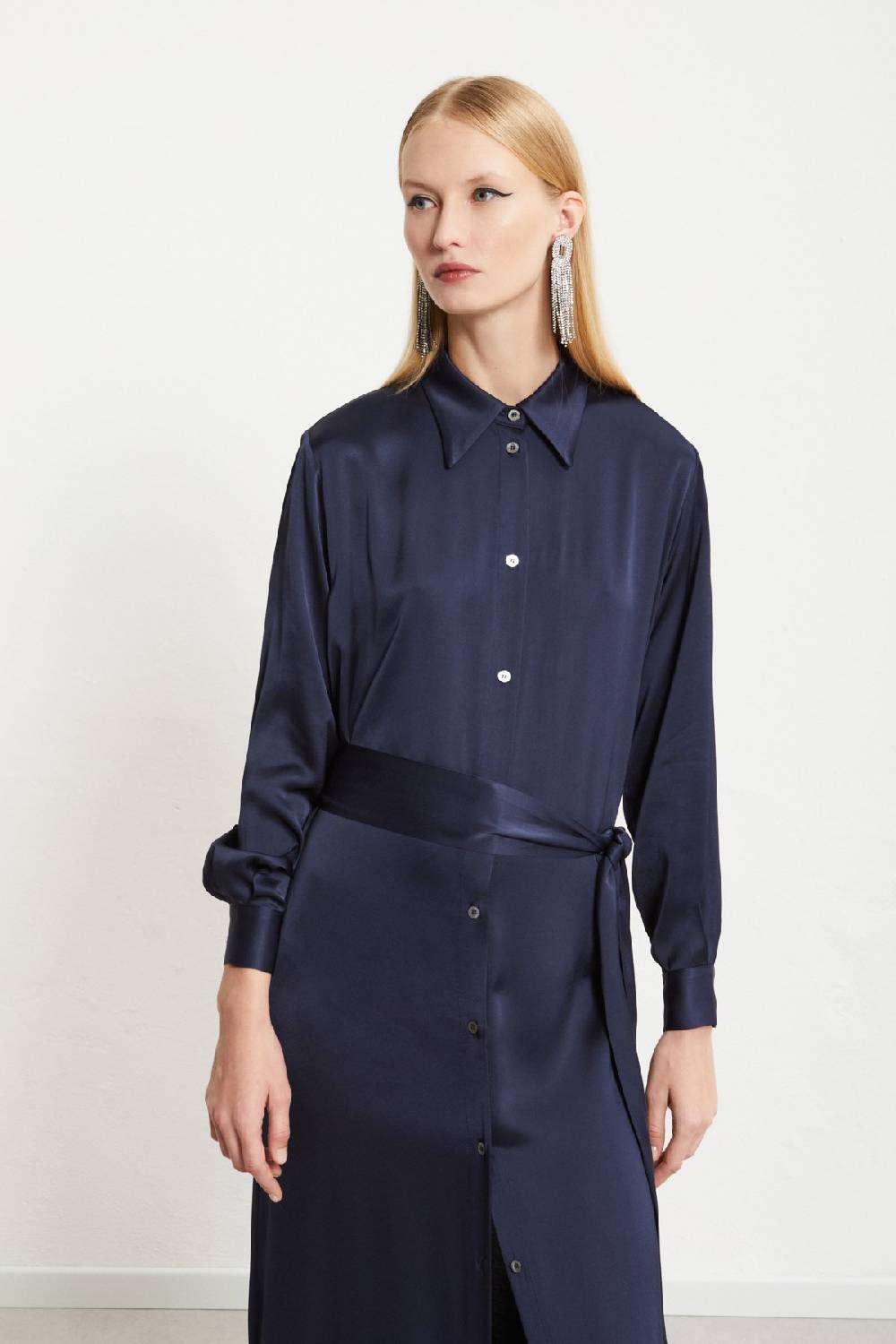 Ottod'Ame Viscose Long Chemisier With Sash