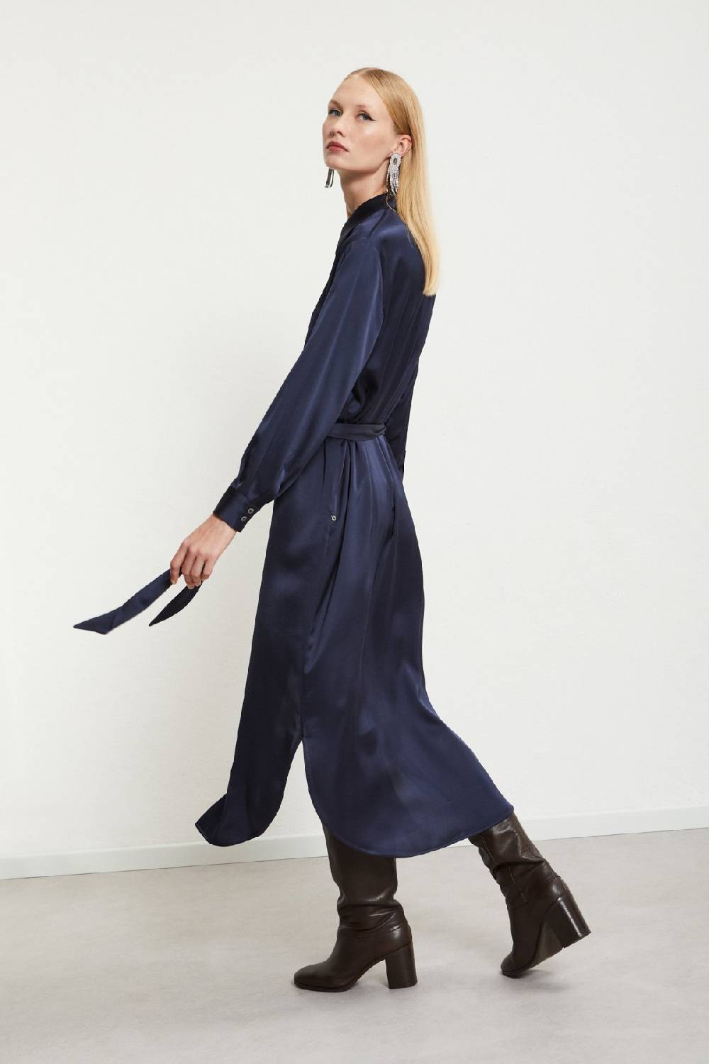 Ottod'Ame Viscose Long Chemisier With Sash