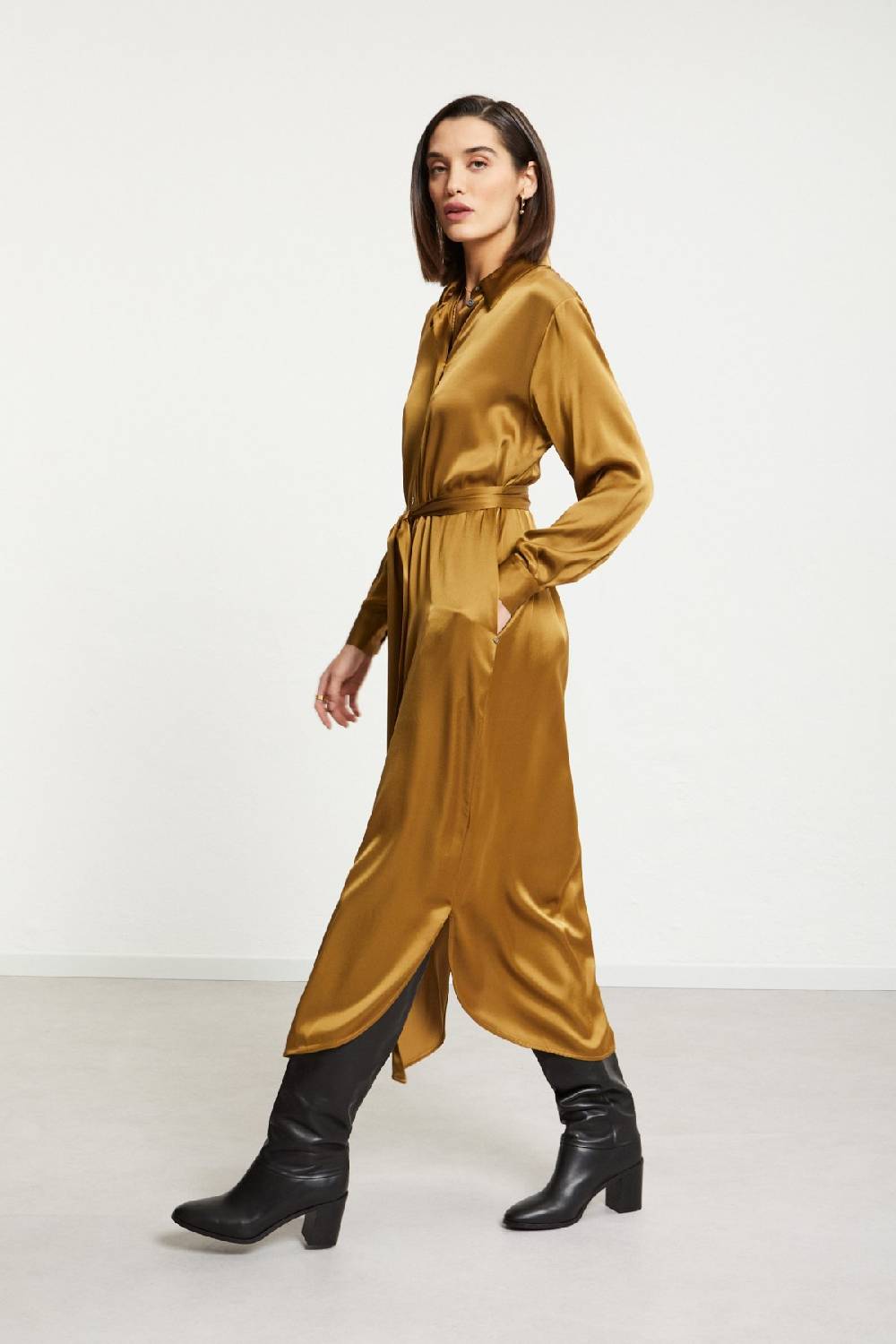 Ottod'Ame Viscose Long Chemisier With Sash