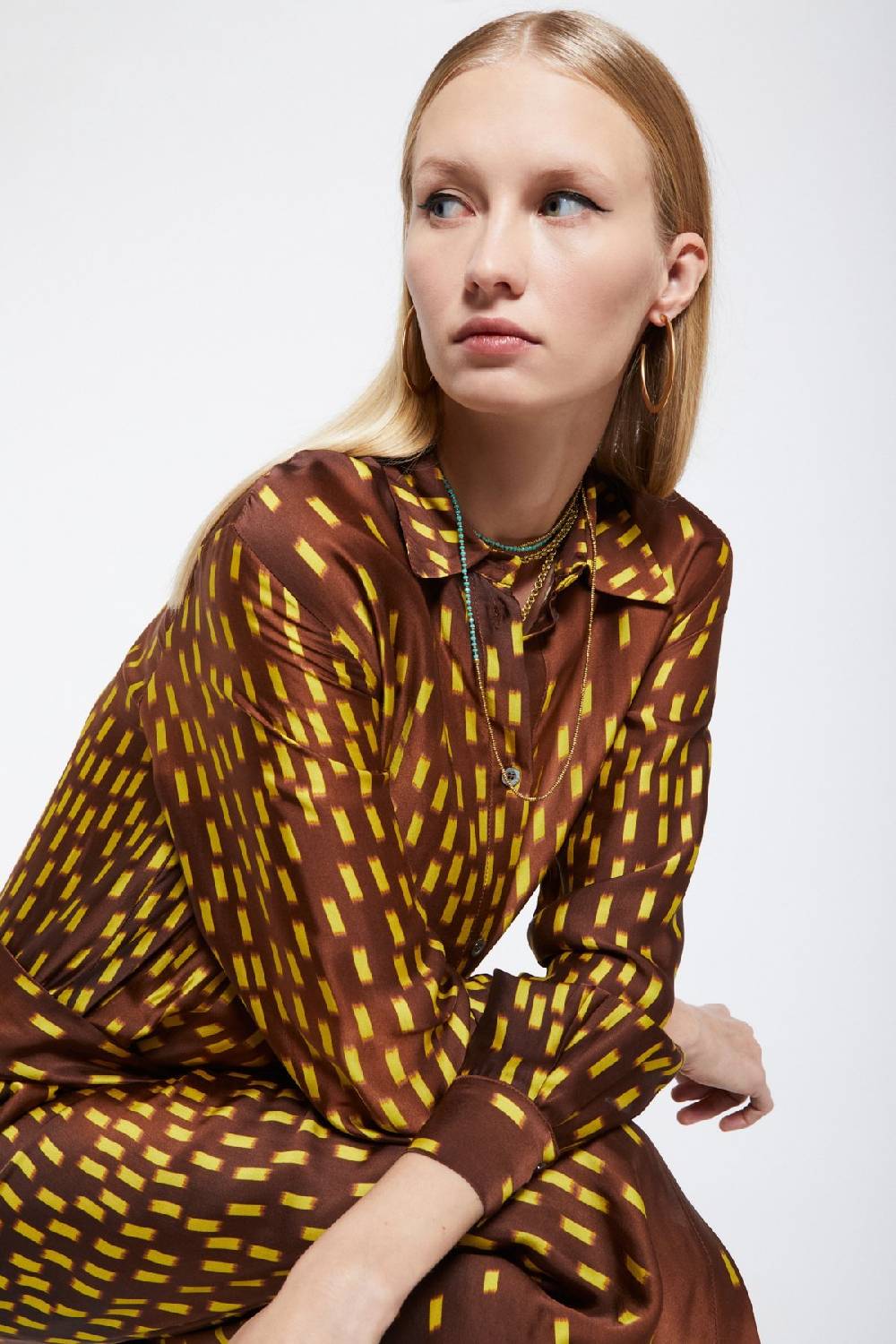 Ottod'Ame Viscose Long Chemisier With Sash