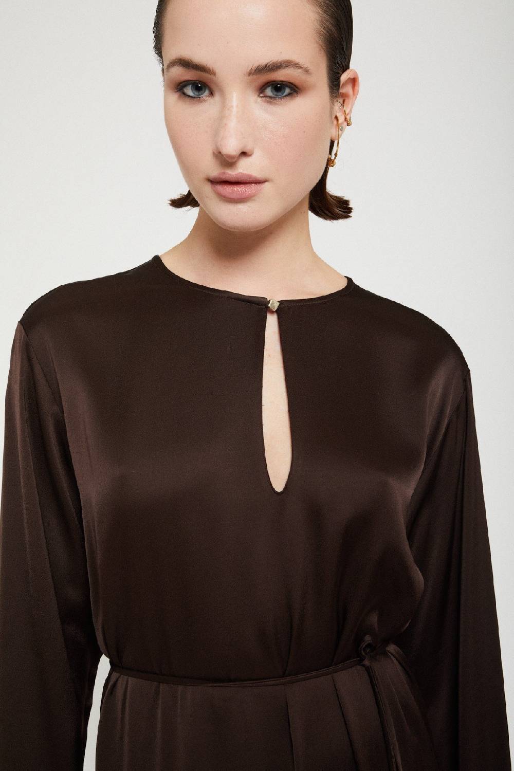 Ottod'Ame Viscose Long Dress With Belt