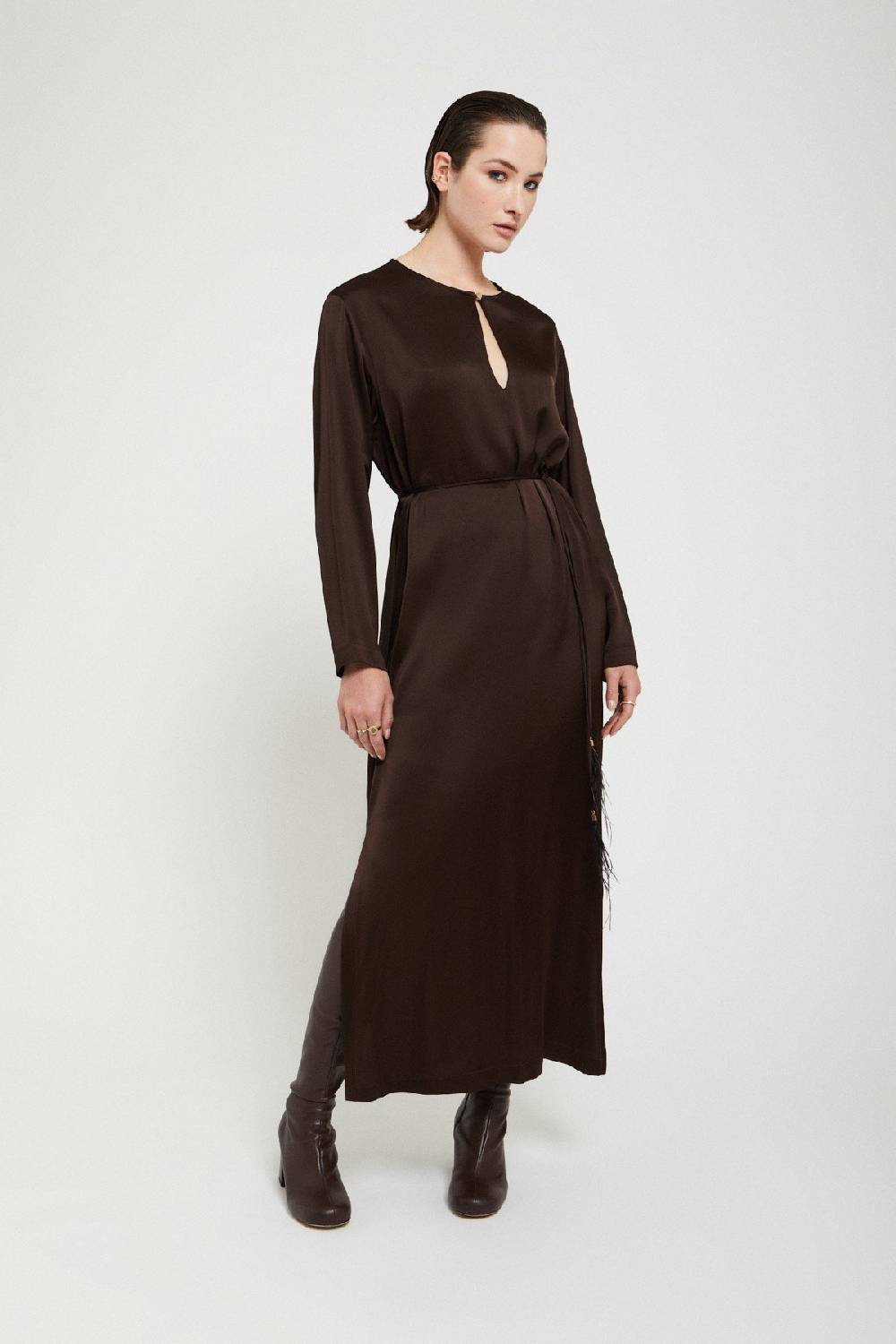 ottod'Ame Viscose long dress with belt