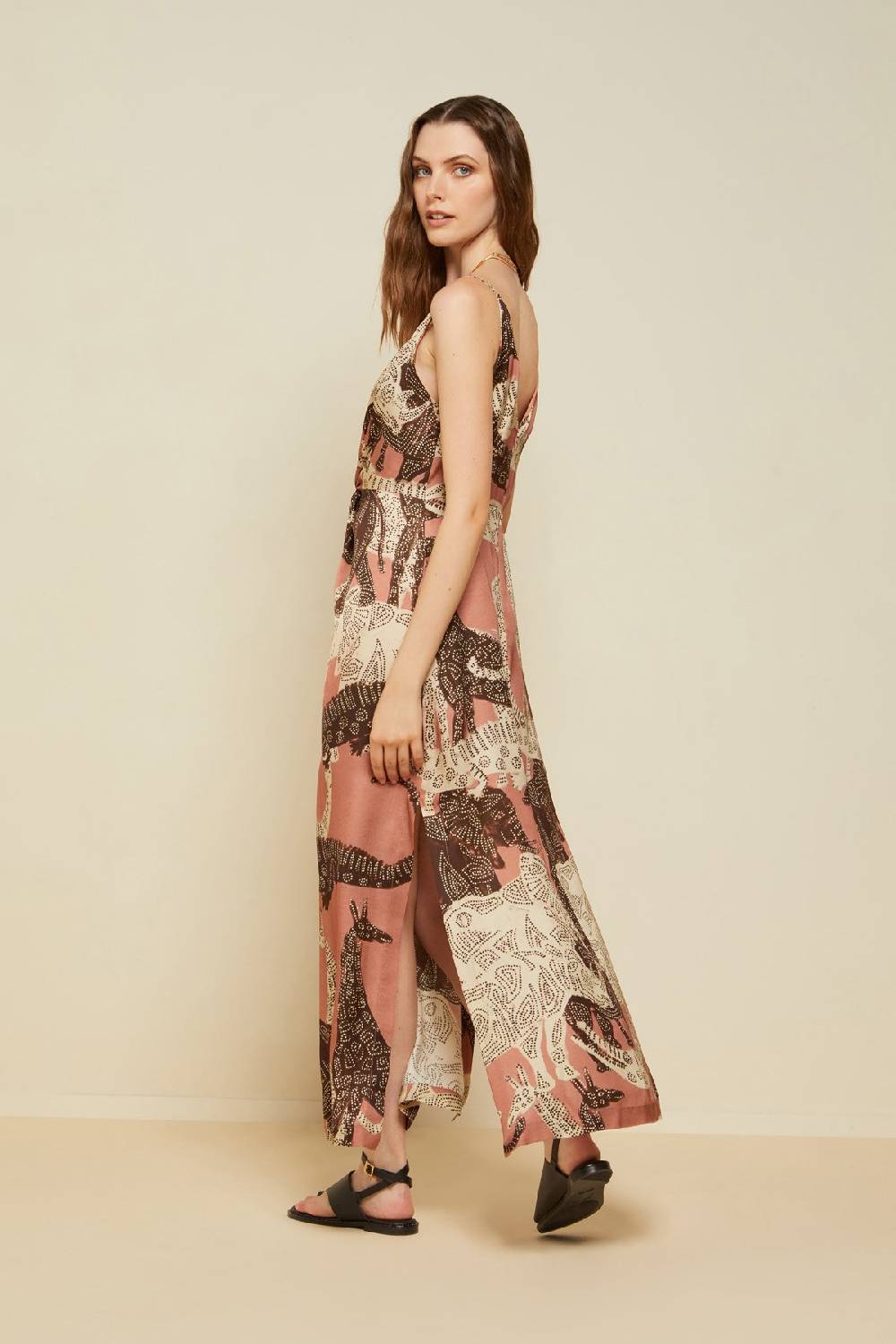Ottod'Ame Viscose Long Dress With Criss-cross